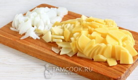 фриттата с картофелем и ветчиной