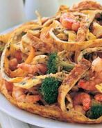 Китайский омлет Фу-юнг с креветками и овощами