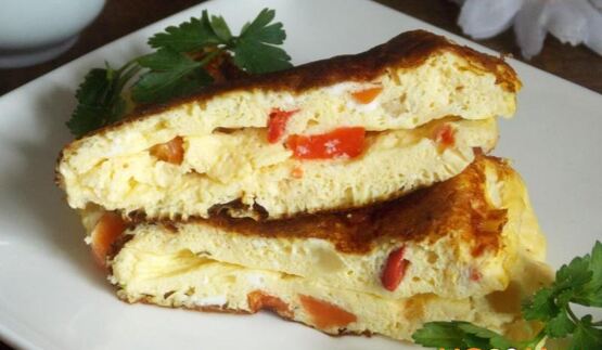 омлет на кефире