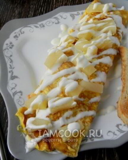 Рецепт омлета по-гавайски