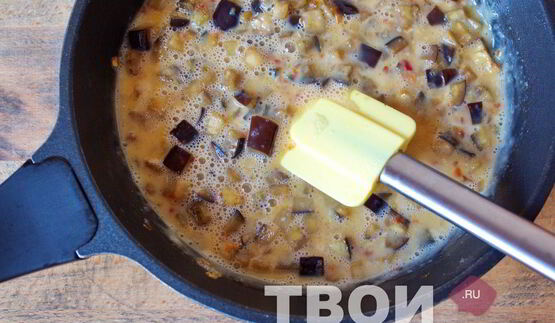 омлет с баклажанами