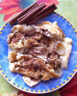 Омлет с бананом и корицей