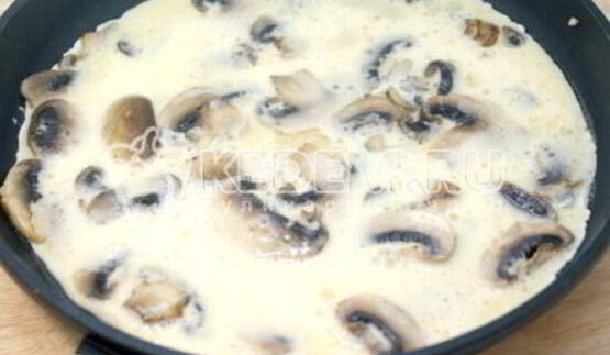 омлет с грибами и сыром