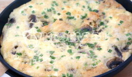 омлет с грибами и сыром