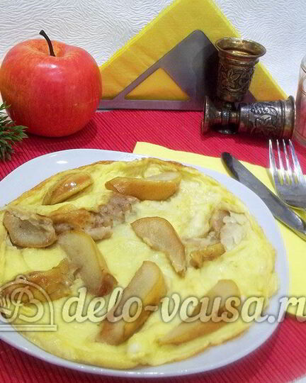 Рецепт омлета с грушей