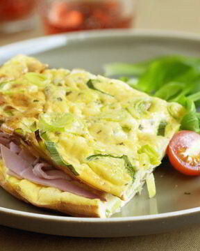 Омлет с колбасой