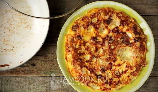 омлет с курицей