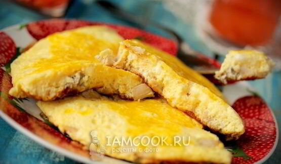 омлет с курицей