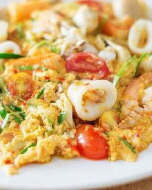 Омлет с морепродуктами