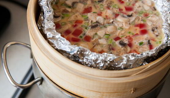 омлет с овощами на пару