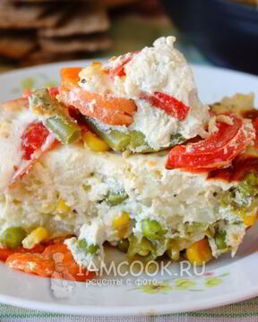 Омлет с овощами в духовке