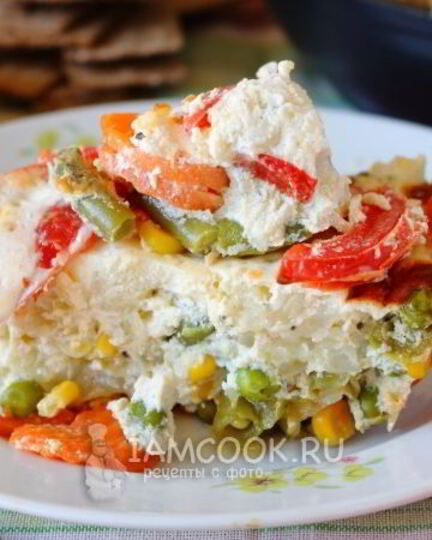 Рецепт омлета с овощами в духовке