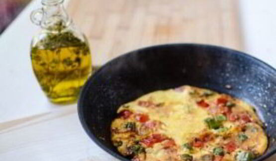 омлет с перцем