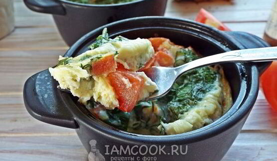 омлет с помидорами в духовке