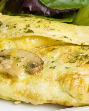 Омлет с сыром и грибами