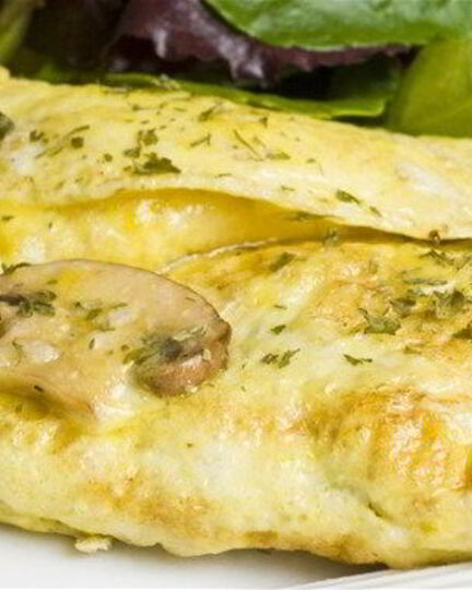 Рецепт омлета с сыром и грибами