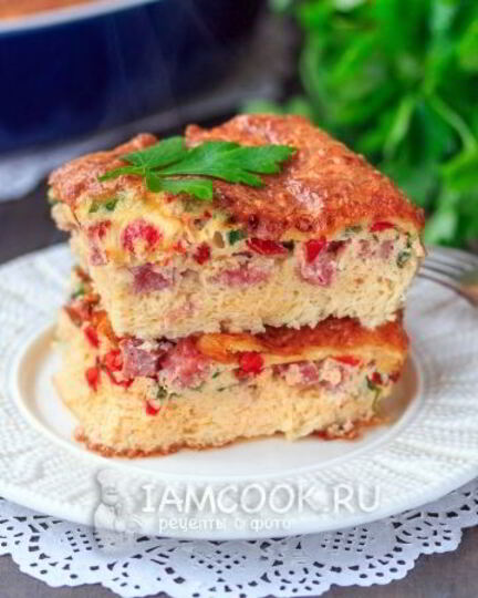 Рецепт омлета с сыром в духовке