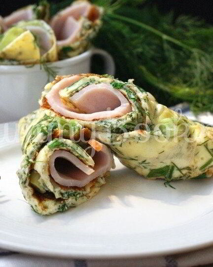 Рецепт омлета с зеленью