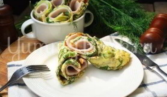 омлет с зеленью