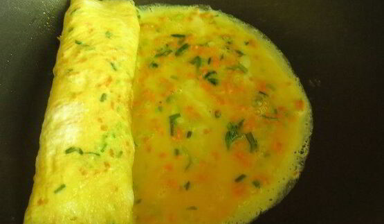 омлет сердечки