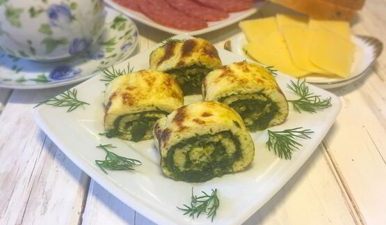 омлет со шпинатом