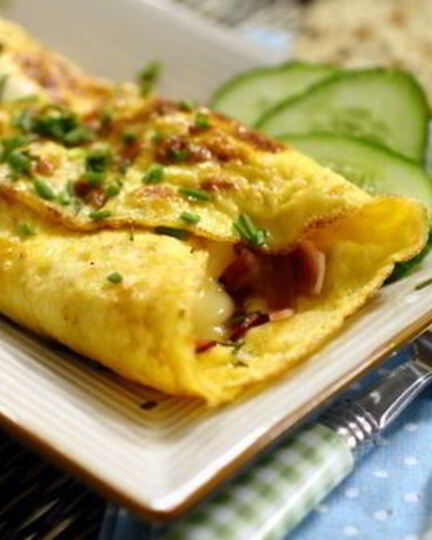 Рецепт омлета в баварском стиле с сыром