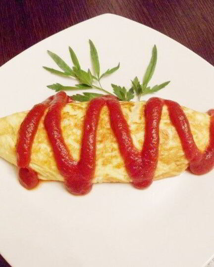 Рецепт омурайсу , японского омлета с начинкой