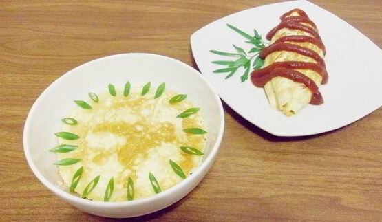 омурайсу , японский омлет с начинкой