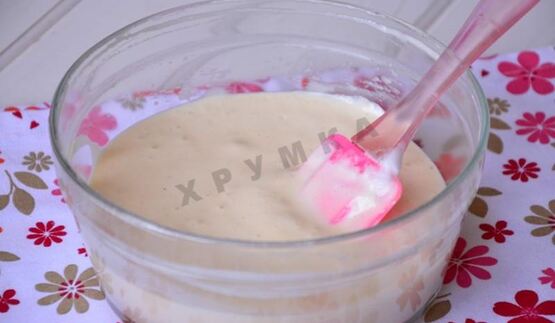 сладкий творожный омлет