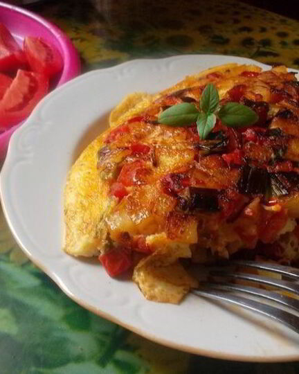 Рецепт сытного омлета