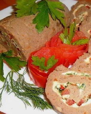 Паштет из куриной печени с овощами