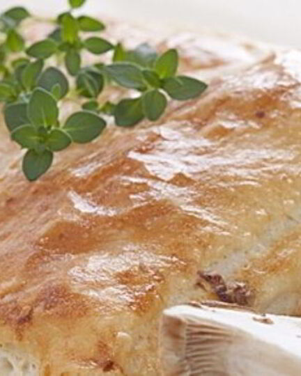 Рецепт паштета из телятины и грибов в слоеном тесте