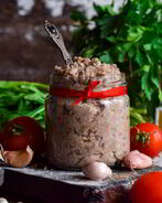 Постный паштет из фасоли с грибами