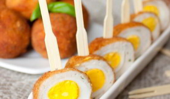 перепелиные яйца по-шотландски