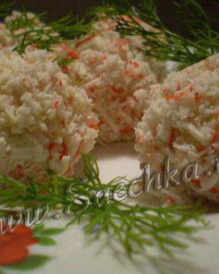 Рецепт рафаэлло из сыра и крабовых палочек