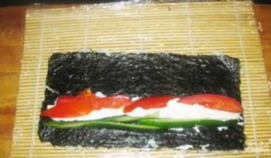 роллы с огурцом и сыром