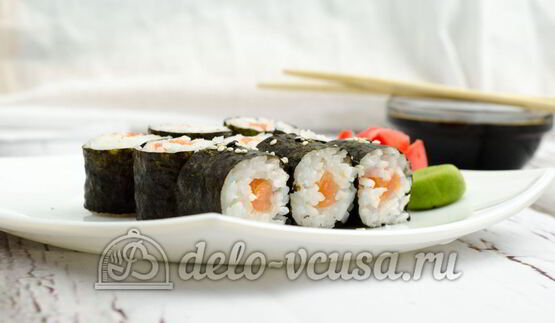 роллы с семгой сяке маки