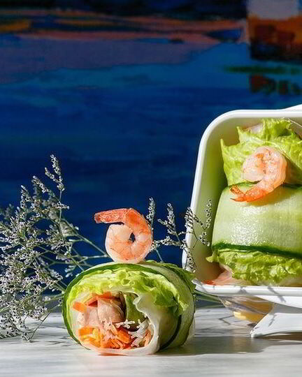 Рецепт спринга-роллов с кальмарами и тунцом