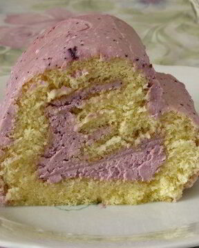 Бисквитный рулет Сердце