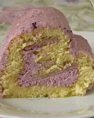 Бисквитный рулет Сердце