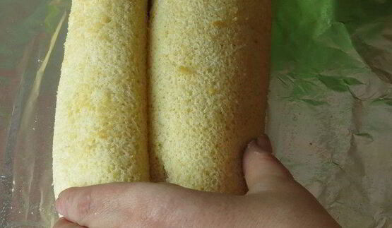 бисквитный рулет сердце