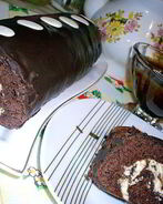 Быстрый шоколадно-творожный рулет