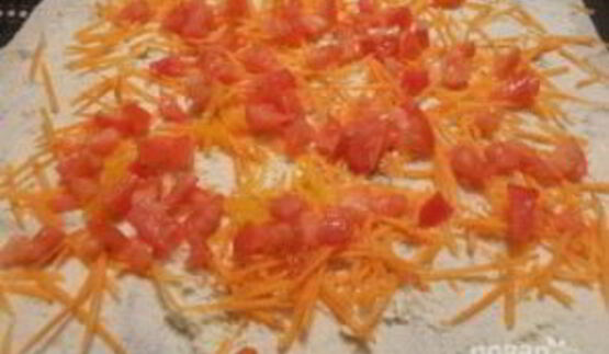 овощной рулет из лаваша с адыгейским сыром