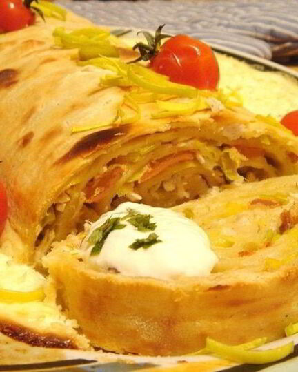 Рецепт пасты-рулета с курицей и беконом для защитников отечества