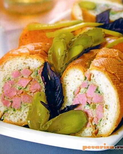 Рецепт рулета из багета