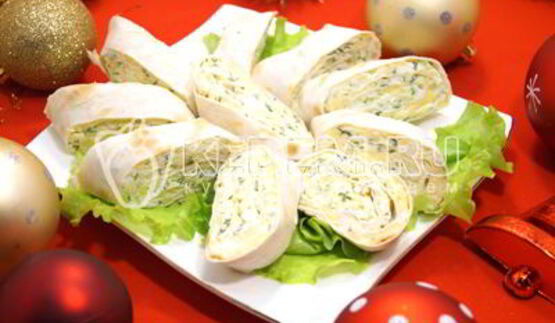 рулет из лаваша с сыром