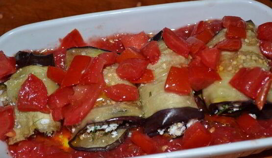 рулетики с баклажанами и рикоттой