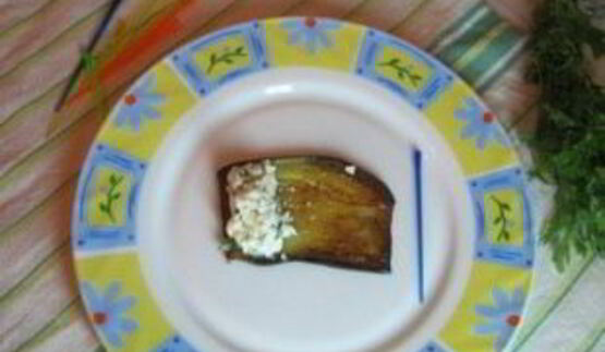 рулеты из баклажанов с творогом