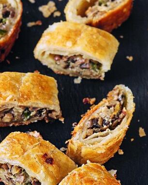 Рулеты с грибами и сыром