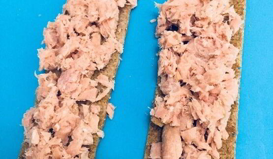 ржаные рулетики с тунцом